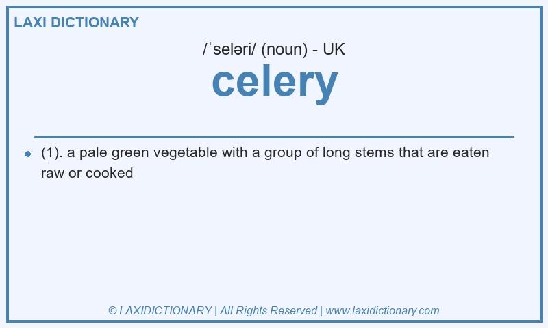 Definition celery in British English