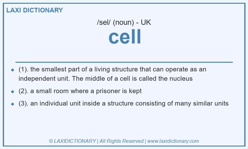 Definition cell in British English