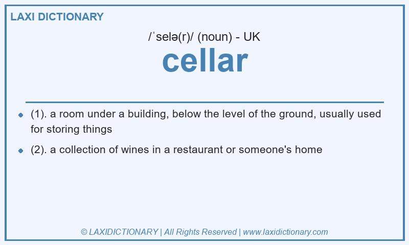 Definition cellar in British English