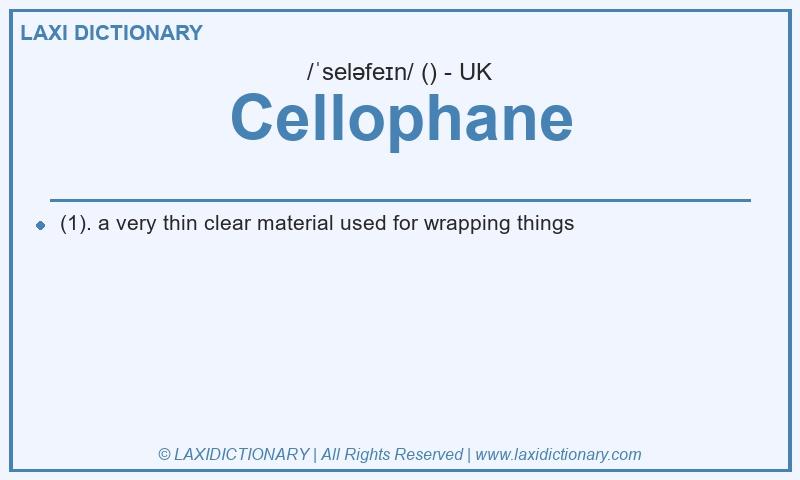 Definition Cellophane in British English