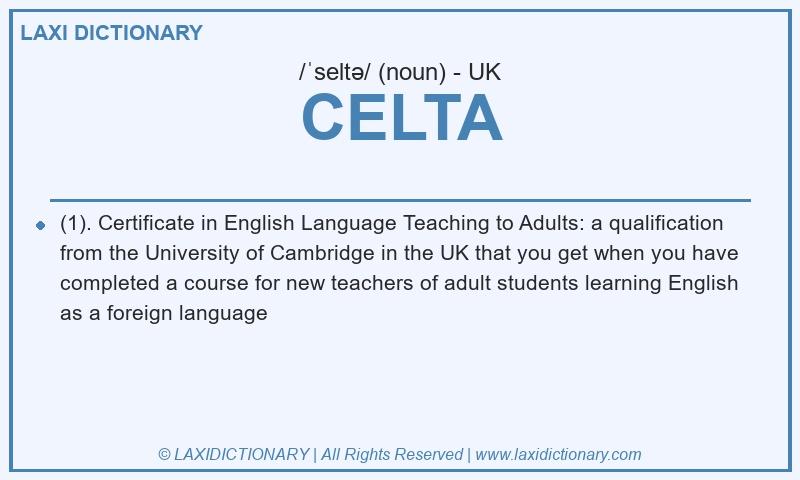 Definition CELTA in British English