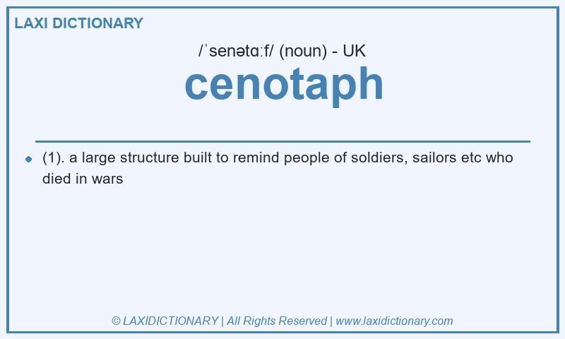 Definition cenotaph in British English