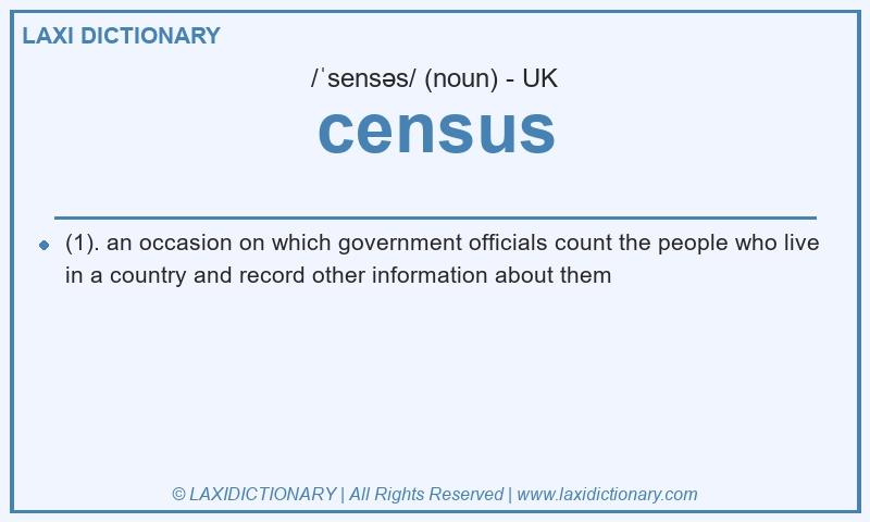 Definition census in British English