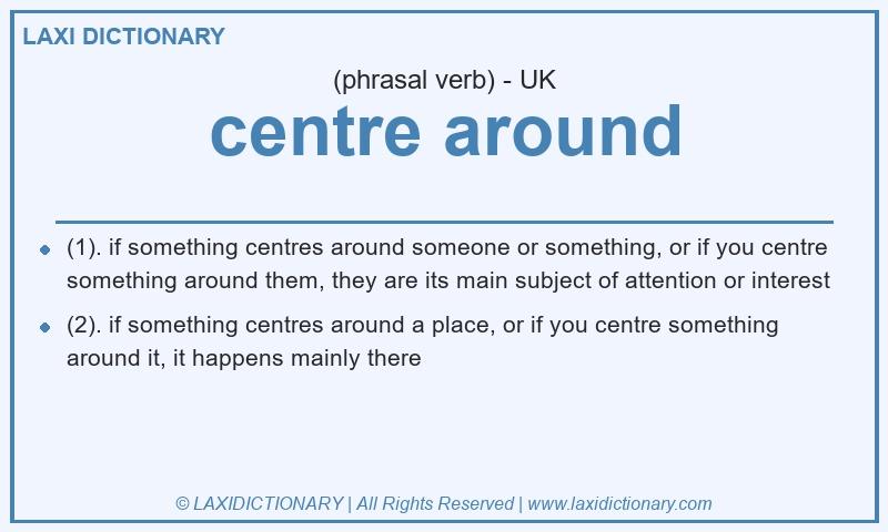 Definition centre around in British English