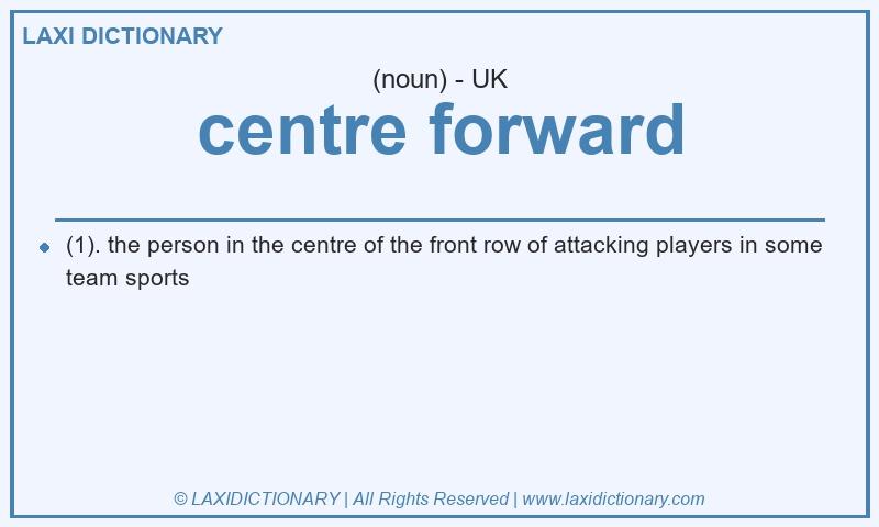 Definition centre forward in British English