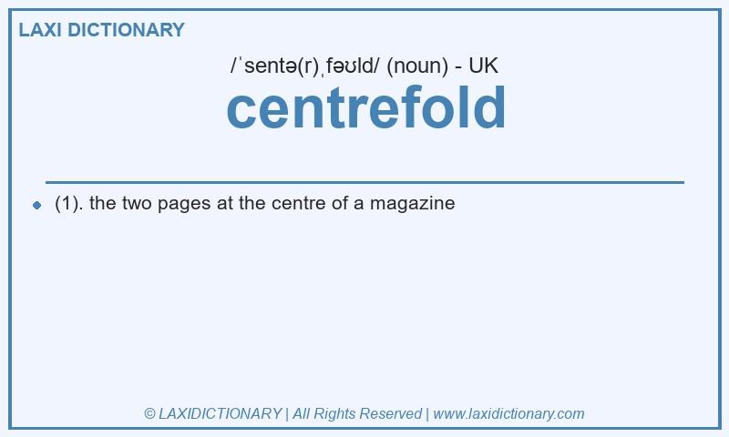 Definition centrefold in British English