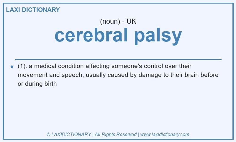 Definition cerebral palsy in British English
