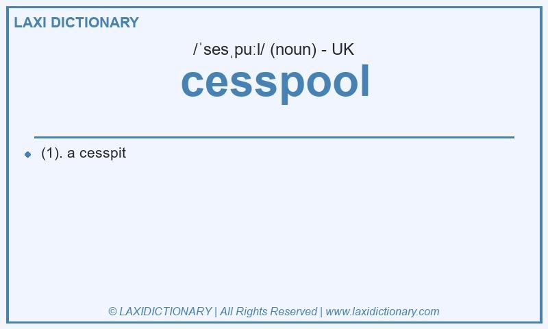 Definition cesspool in British English