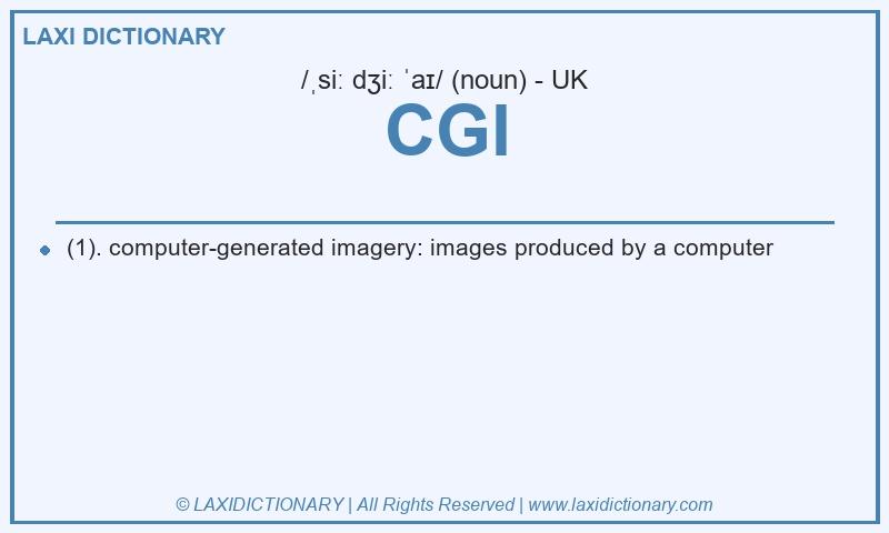 Definition CGI in British English