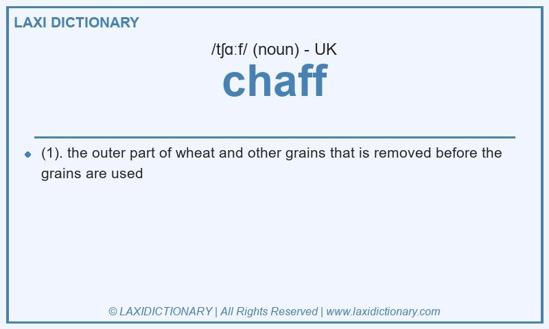 Definition chaff in British English