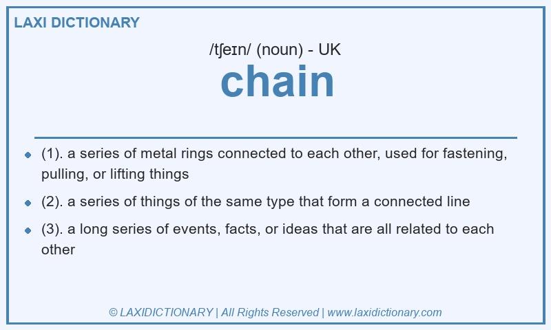 Definition chain in British English