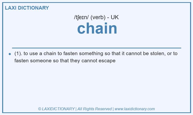 Definition chain in British English