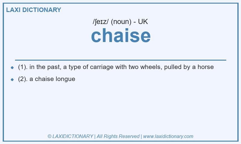 Definition chaise in British English
