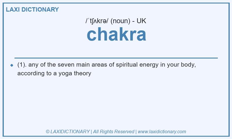 Definition chakra in British English