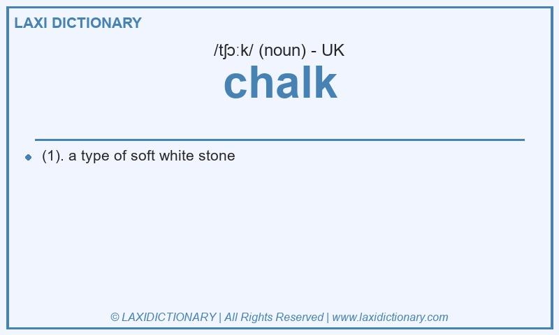 Definition chalk in British English