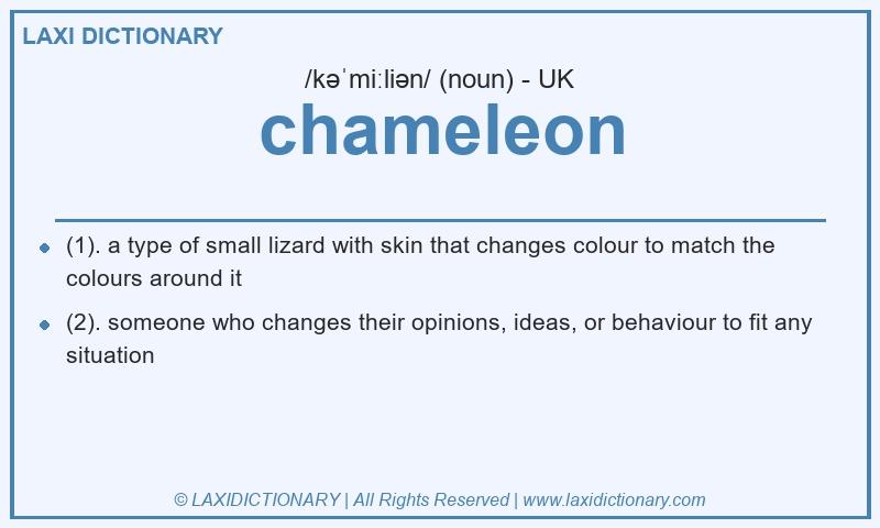 Definition chameleon in British English