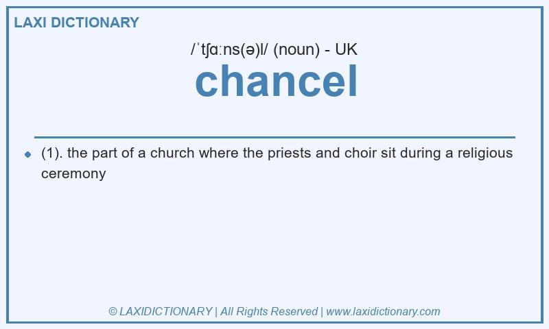 Definition chancel in British English