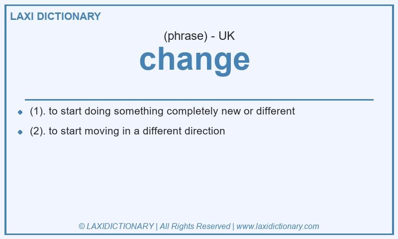 Definition change in British English