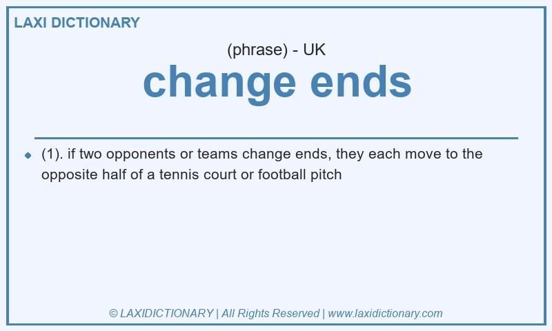 Definition change ends in British English