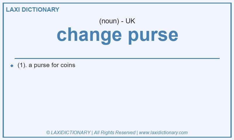 Definition change purse in British English