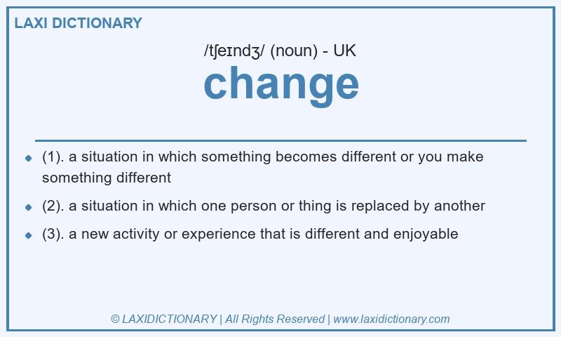 Definition change in British English