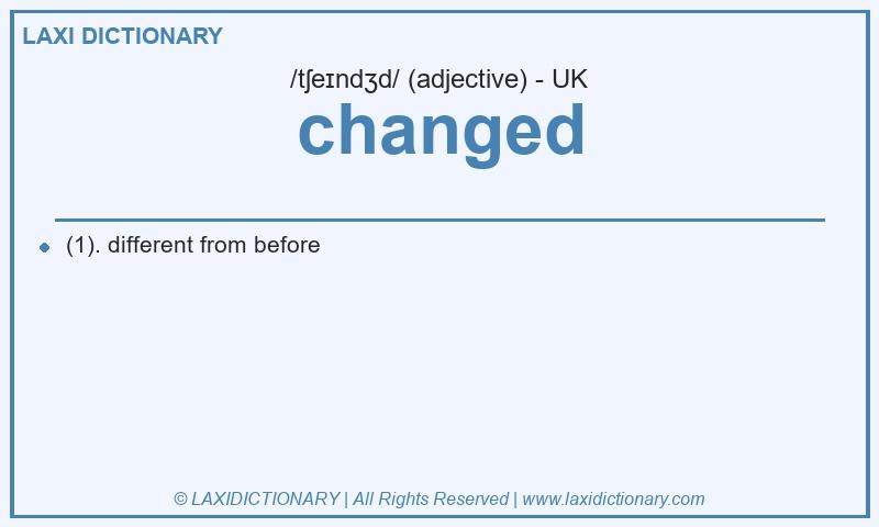 Definition changed in British English