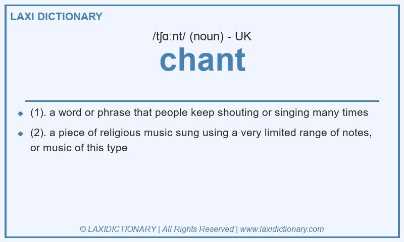 Definition chant in British English