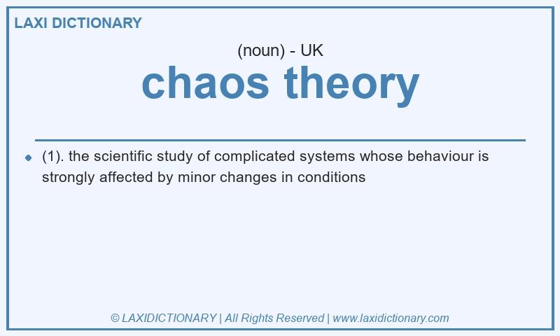 Definition chaos theory in British English