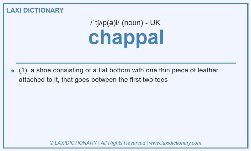 Definition chappal in British English