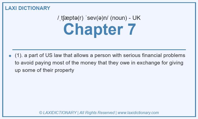Definition Chapter 7 in British English