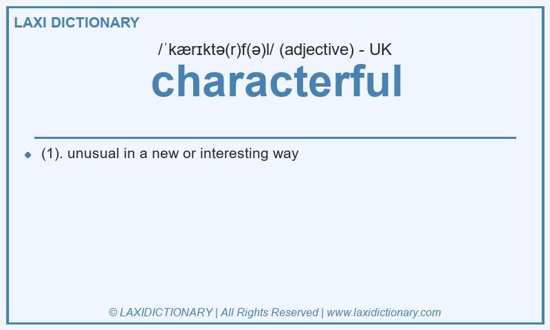 Definition characterful in British English