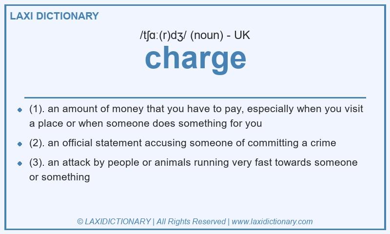 Definition charge in British English