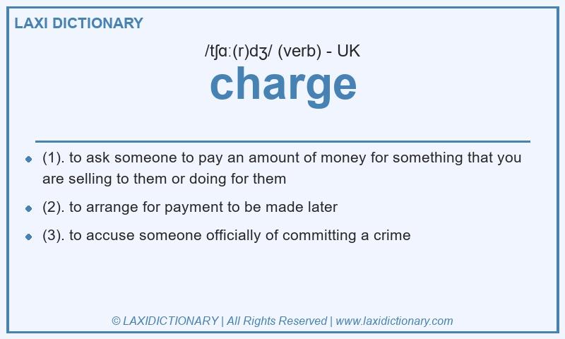 Definition charge in British English