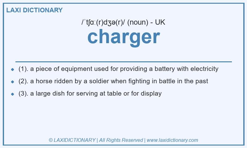 Definition charger in British English