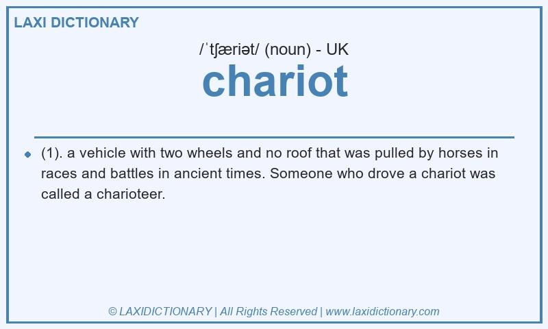 Definition chariot in British English