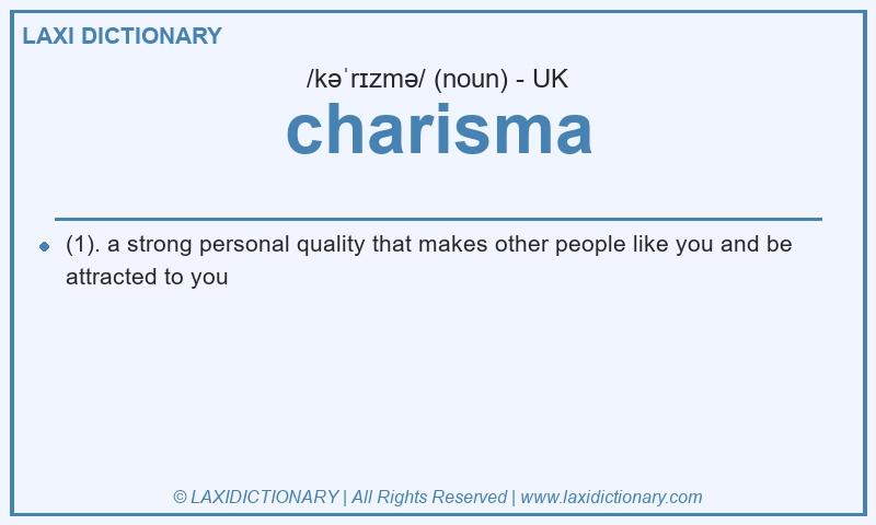 Definition charisma in British English