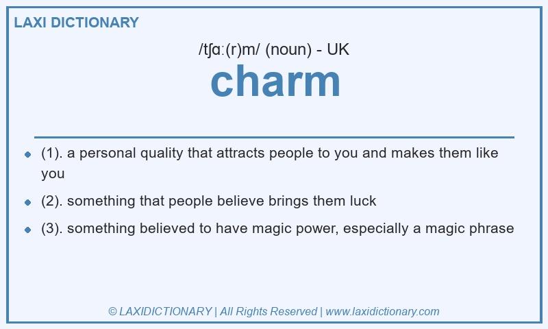 Definition charm in British English