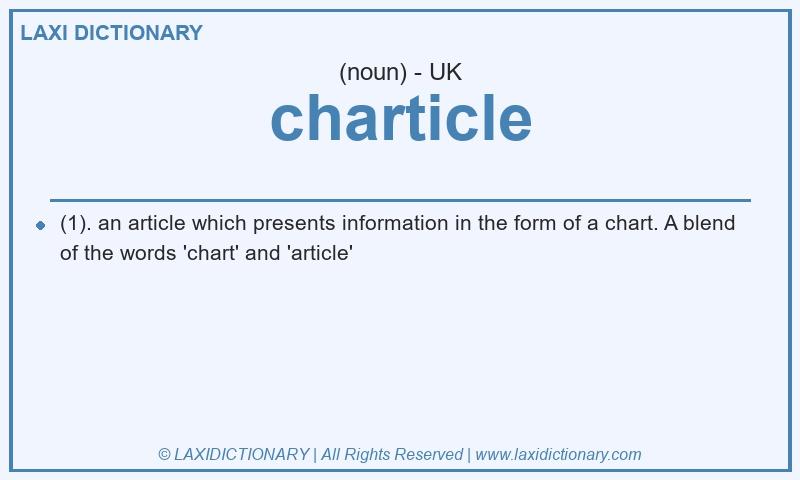 Definition charticle in British English