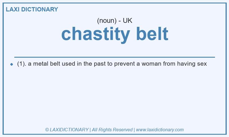 Definition chastity belt in British English