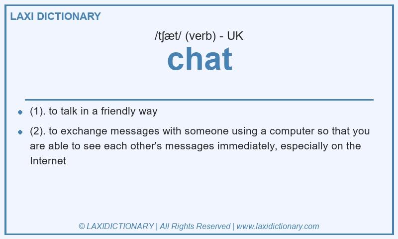 Definition chat in British English