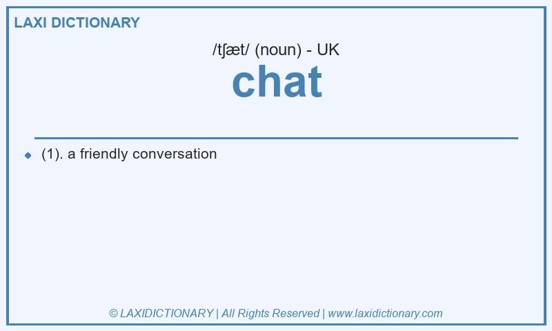 Definition chat in British English