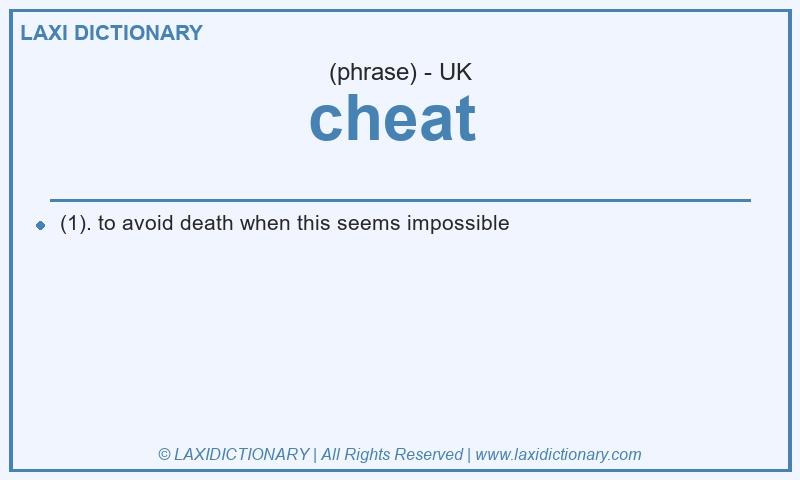 Definition cheat in British English