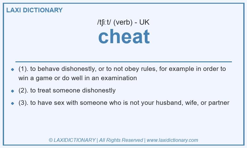 Definition cheat in British English