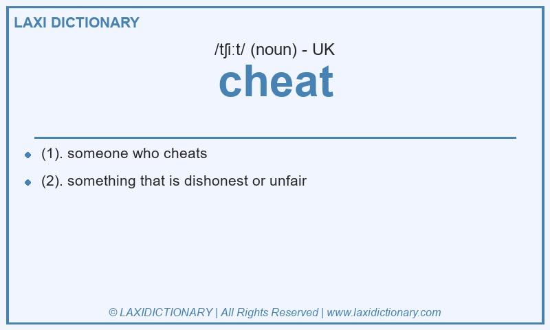 Definition cheat in British English