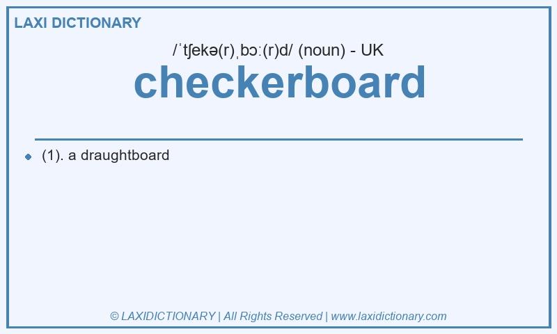 Definition checkerboard in British English