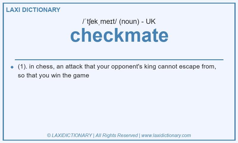 Definition checkmate in British English