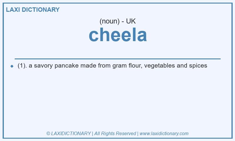 Definition cheela in British English