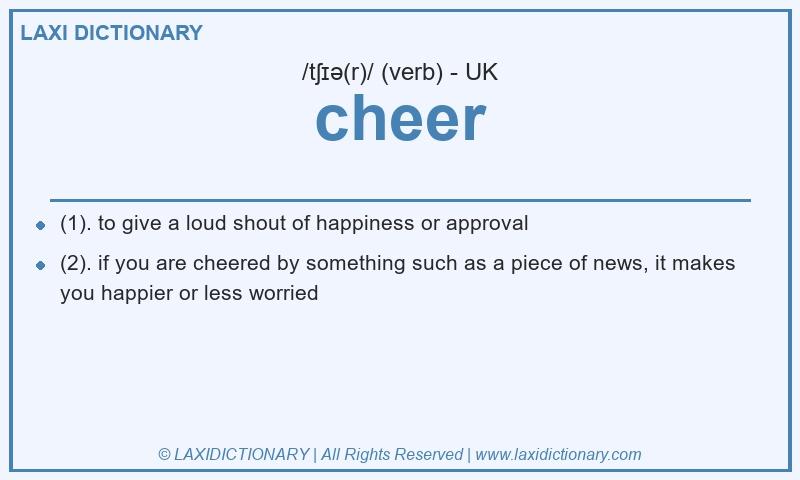 Definition cheer in British English