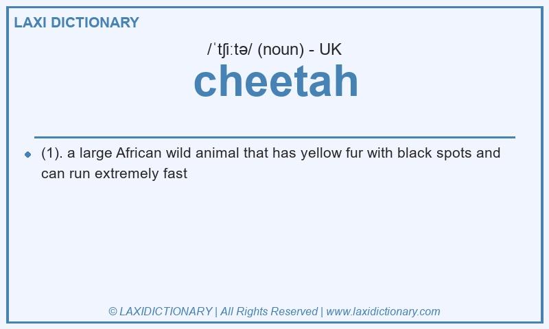 Definition cheetah in British English