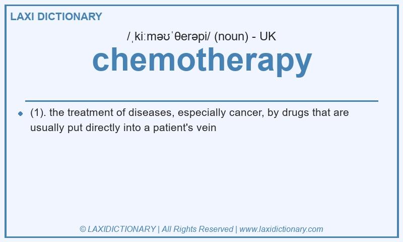 Definition chemotherapy in British English